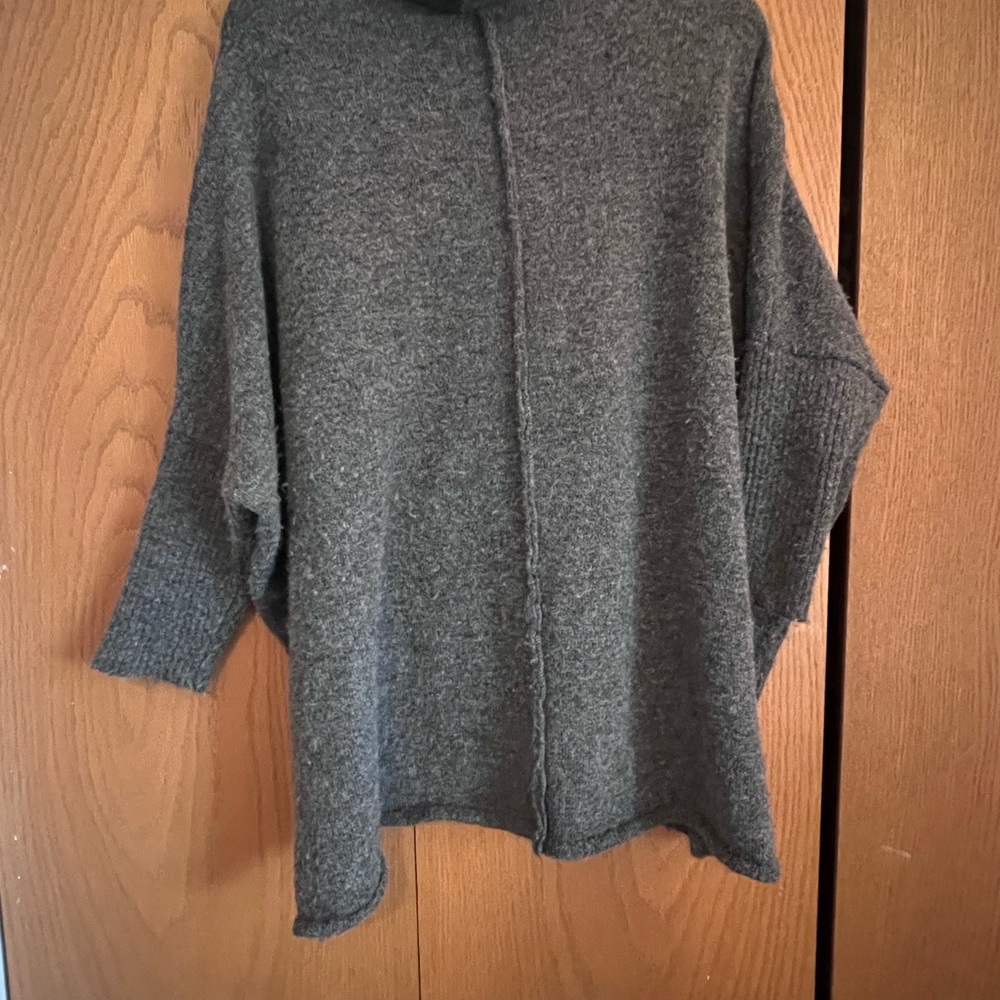 Charcoal Gray Women's Turtleneck Sweater